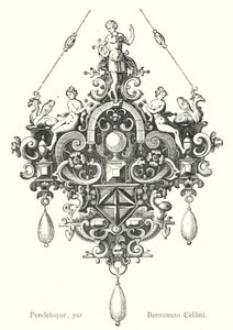 Pendeloque, Benvenuto Cellini (gravür) by Italian School