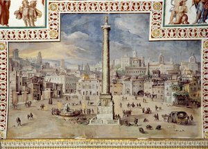 Piazza Colonna, Roma by Italian School