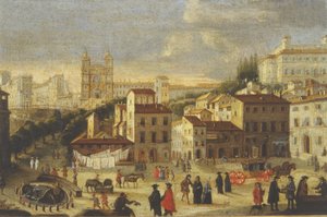 Piazza di Spagna ve Trinita dei Monti by Italian School