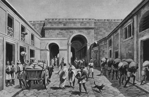 Pompeii: Porta Marina (lito) by Italian School
