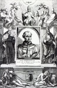 Papa II. Hadrian (gravür) by Italian School