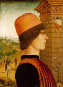 Bir Adamın Portresi, c.1494 (ahşap üzerine tempera) by Italian School