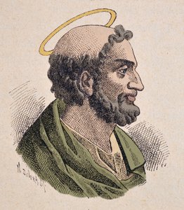 Aziz Pierre (1er siecle), ilk Papa ve Roma Piskoposu portresi. by Italian School