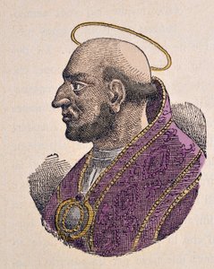 Papa Martin Ier'in Portresi (Martinus I veya Martino) (649-655) by Italian School