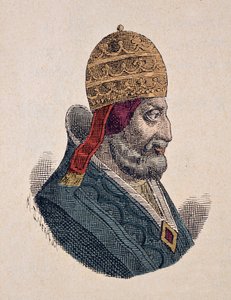 Papa Urbain III'ün Portresi (Urban veya Urbanus veya Urbano) (1185-1187) by Italian School