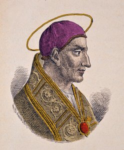 Papa Vitalien'in Portresi (Vitalianus veya Vitaliano) (657-672) by Italian School
