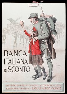 İtalyan İndirim Bankası Kartpostalı, 1917-18 by Italian School
