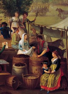 Patates ve kestane satıcısı, bilinmeyen bir sanatçının tablosu, İtalya by Italian School