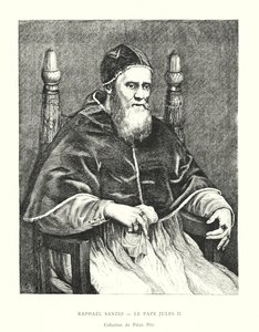 Raphael Sanzio, Papa Julius II, Pitti Sarayı Koleksiyonu (gravür) by Italian School