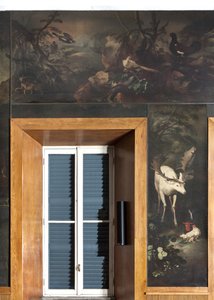 Ren geyiği, horozlar ve diğer hayvanlar, Orpheus Efsanesi by Italian School