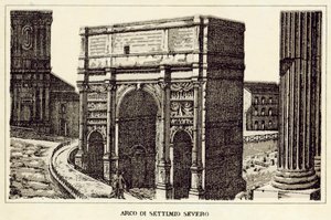 Roma: Septimius Severus Kemeri (lito) by Italian School
