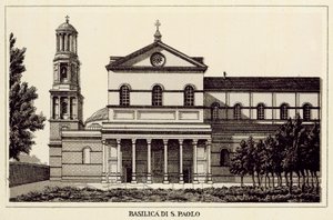 Roma: Basilica Di S Paolo (lito) by Italian School