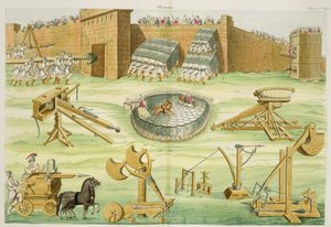 Bir Kasabayı Kuşatan Romalı Askerler, 23B levhası, Milletler Tarihinin I. Kısmından 5. sınıf, A. Nani (aquatint) tarafından oyulmuş by Italian School