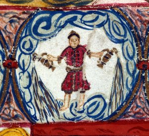 Kova Burcu. 15. yüzyılın ortalarından kalma İtalyan Burç. by Italian School