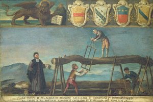 Venedik Testere İşçileri Loncasının İşareti, 1445 (panel) by Italian School