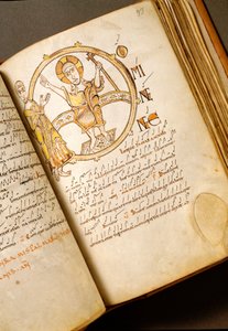 Bolognese okulundan neumes Elyazması ile şarkı söyleyen sayfa. (MS.123-Folio 93r) 11. yüzyıl Roma, Biblioteca Angelica by Italian School