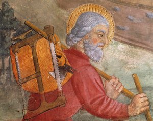 St Joseph, Mısır'a Uçuş'tan detay by Italian School