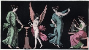 Bacchae - Bacchantes - Evrendeki Tüm Halkların “” Gümrük ve Geleneklerinden gravür. Yani, hükümetin, yasaların, milislerin, en eski zamanlardan günümüze kadar tüm ulusların dininin tarihi "1856 by Italian School