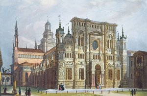 Milano ve Çevresinin Görünümlerinden Pavia yakınlarındaki Charterhouse by Italian School