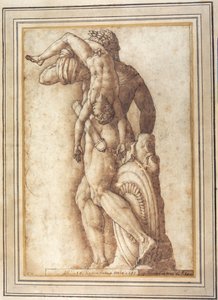 Gladyatör olarak İmparator Commodus (kağıt üzerinde yıkama ile kalem ve mürekkep) by Italian School