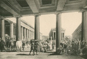 Üçgen Forumdaki Değişim (gravür) by Italian School