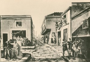 Pensile Balkon Evi olduğu gibi (gravür) by Italian School