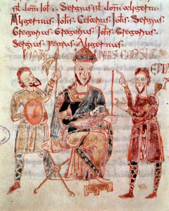 Napoli Lombard Prensi Giovanni (yaklaşık 981) Kral Rothari tarafından kurulan Lombard krallığının yasalarını anlatan “” Codex Legum Longobardorum”dan (veya Langobardorum) minyatür by Italian School
