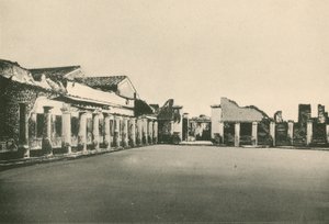 Stabian Hamamları - Güreş Yeri olduğu gibi (gravür) by Italian School