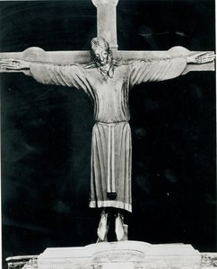 Volto Santo, muhtemelen Nicodemus (fl.1150-66) tarafından başlatıldı (ahşap) by Italian School
