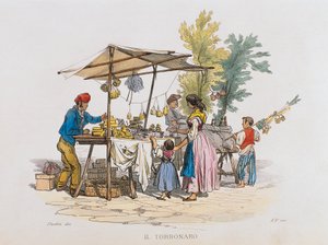 Torronaro (nuga satıcısı) (gravür) by Italian School