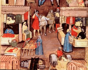 Kumaş tüccarı ile Bologna