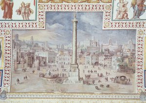 Trajan Sütunu, Trajan Forumu, Roma by Italian School
