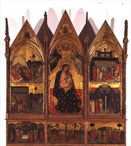 Üç Parçalı: Madonna ve Çocuk Enthroned, Aziz Bartholomew