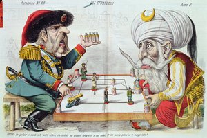 Türkiye ve Rusya bir strateji oyunu oynuyor, Le Perroquet, 1877 by Italian School