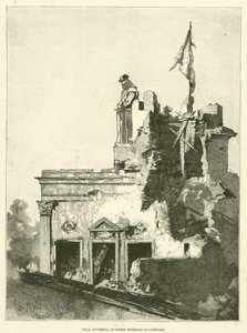 Villa Savorelli, Garibaldi Genel Merkezi (gravür) by Italian School