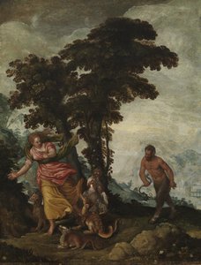 Vice tarafından takip edilen erdem, c.1570-1600 (tuval üzerine yağlı boya) by Italian School