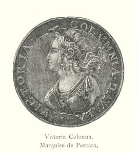 Vittoria Colonna, Marquise de Pescara (gravür) by Italian School