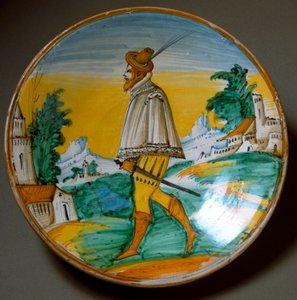 Genç silahlı adam. Viterbo, İtalya