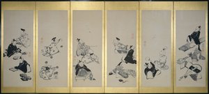 Otuz Altı Ölümsüz Şair, 1798 by Ito Jakuchu