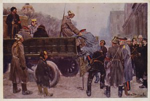 1917 Şubat Devrimi sırasında Rus generallerinin tutuklanması by Ivan Alexeyevich (after) Vladimirov