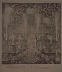 1748 yılbaşı gecesi Güzel Sanatlar Akademisi yakınında aydınlatma by Ivan Alexeyevich Sokolov