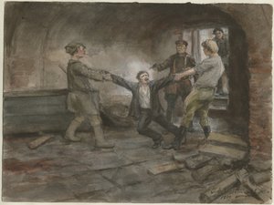 Suluboya dizisinden tutulan ve idam edilen adam, 1919 Rus devrimi by Ivan Alexeyevich Vladimirov