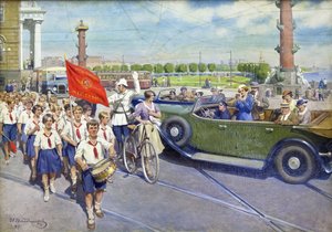 Leningrad'daki yabancı turistler