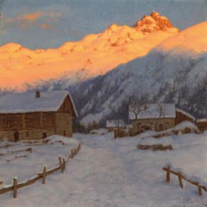 Dağda akşam, Haute-Savoie