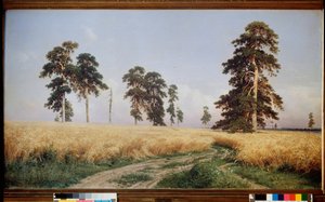 Champ de Seigle (Rie Field) - Paint de Ivan Ivanovich Shishkin (Chichkine) (1832-1898), Huile Sir Toile by Ivan Ivanovich Shishkin