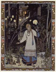 Güzel Vasilisa (renkli taş) için çizim by Ivan Yakovlevich Bilibin