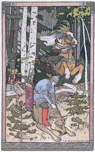 Bir Rus peri masalından bir sahne, 1899 by Ivan Yakovlevich Bilibin