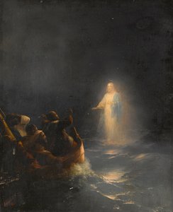 Jesus Marche sur les eaux - İsa Suda Yürür, Aivazovsky, Ivan Konstantinovich (1817-1900). Tuval üzerine yağlıboya