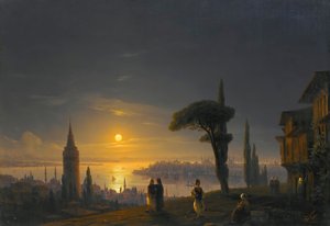 Ay Işığında Galata Kulesi, 1845.