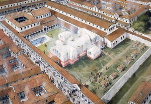 Hamamlar, Wroxeter Roman Şehri, Shropshire, 2. yüzyıl c1980-c2017 by Ivan Lapper